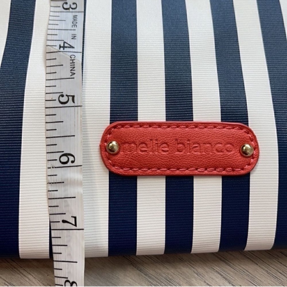 Striped Clutch with Coral Flap - Picture 11 of 11